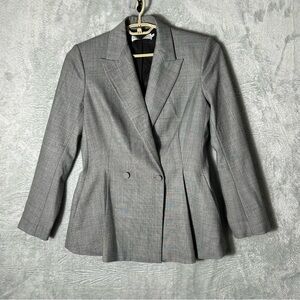 MM Lafleur Charcoal Double-Breasted Blazer